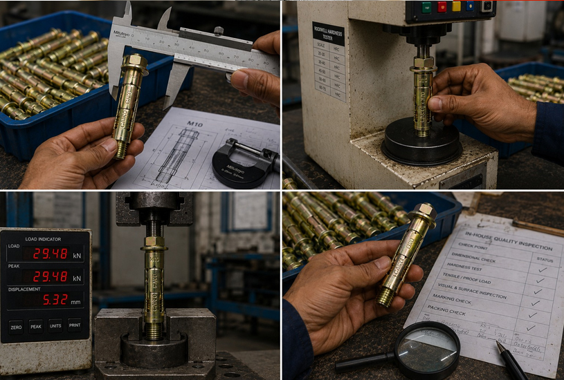 Manufacturing floor with equipment supporting dimensional checks and quality verification